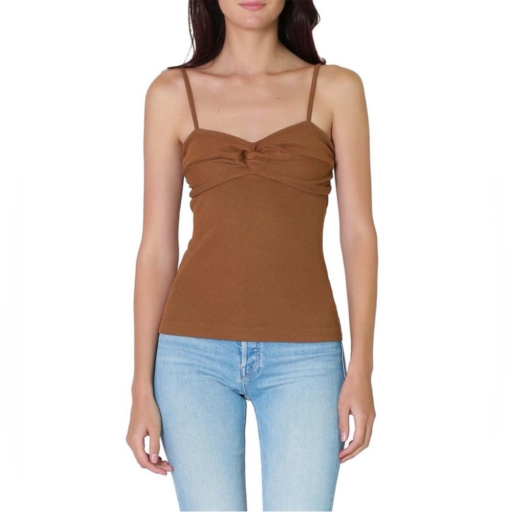 CITIZENS OF HUMANITY NWT ‘Emi’ Twist Front Cami Top, Brown, Size Medium